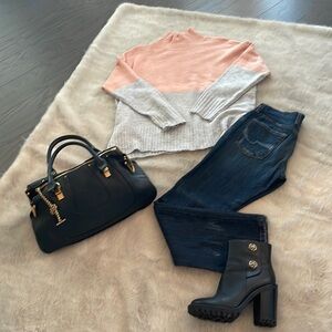 Color block design sweater.  Tag removed but not worn